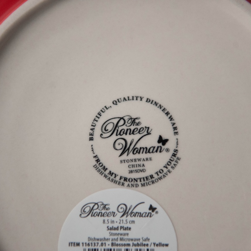 The Pioneer Woman Set of 4 Blossom Jubilee Floral Stoneware Salad Plates - Picture 7 of 7